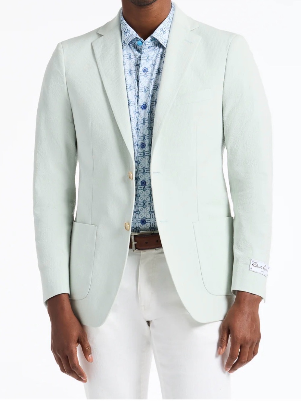 NWT Robert Graham Rayburn Cotton Stretch Seersucker Sport Coat- Size 46